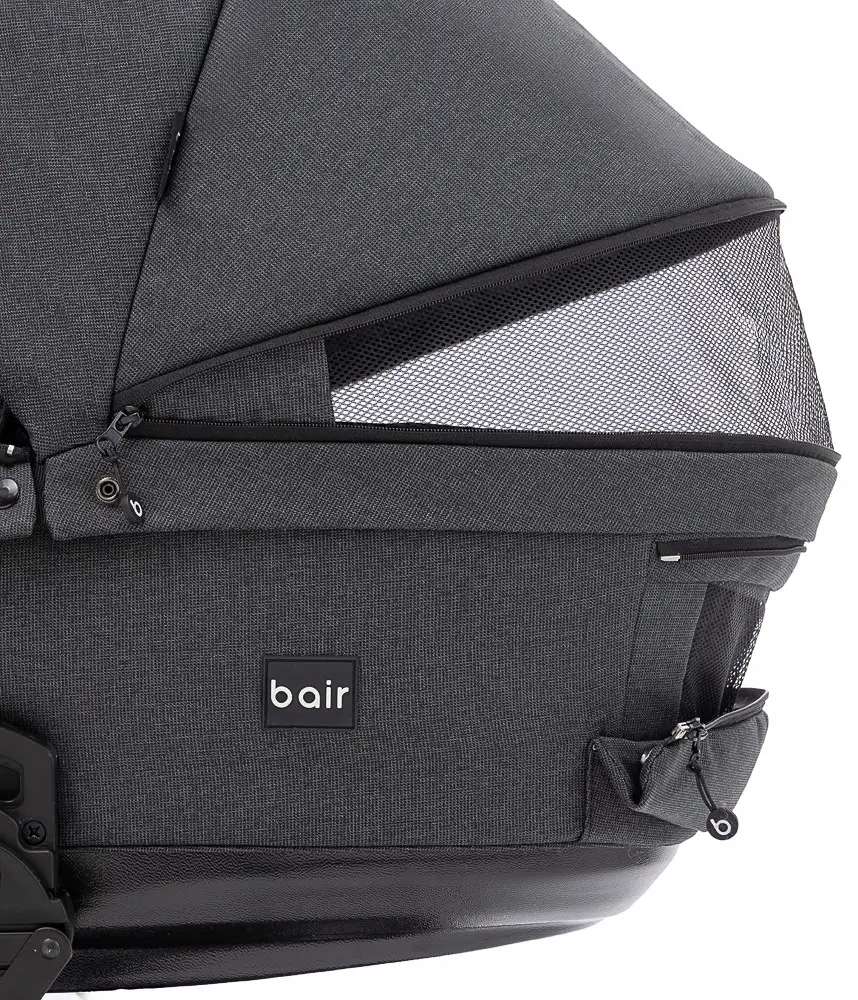 Коляска 2 в 1 Bair Kiwi Plus ECO Soft BKP-219 графит